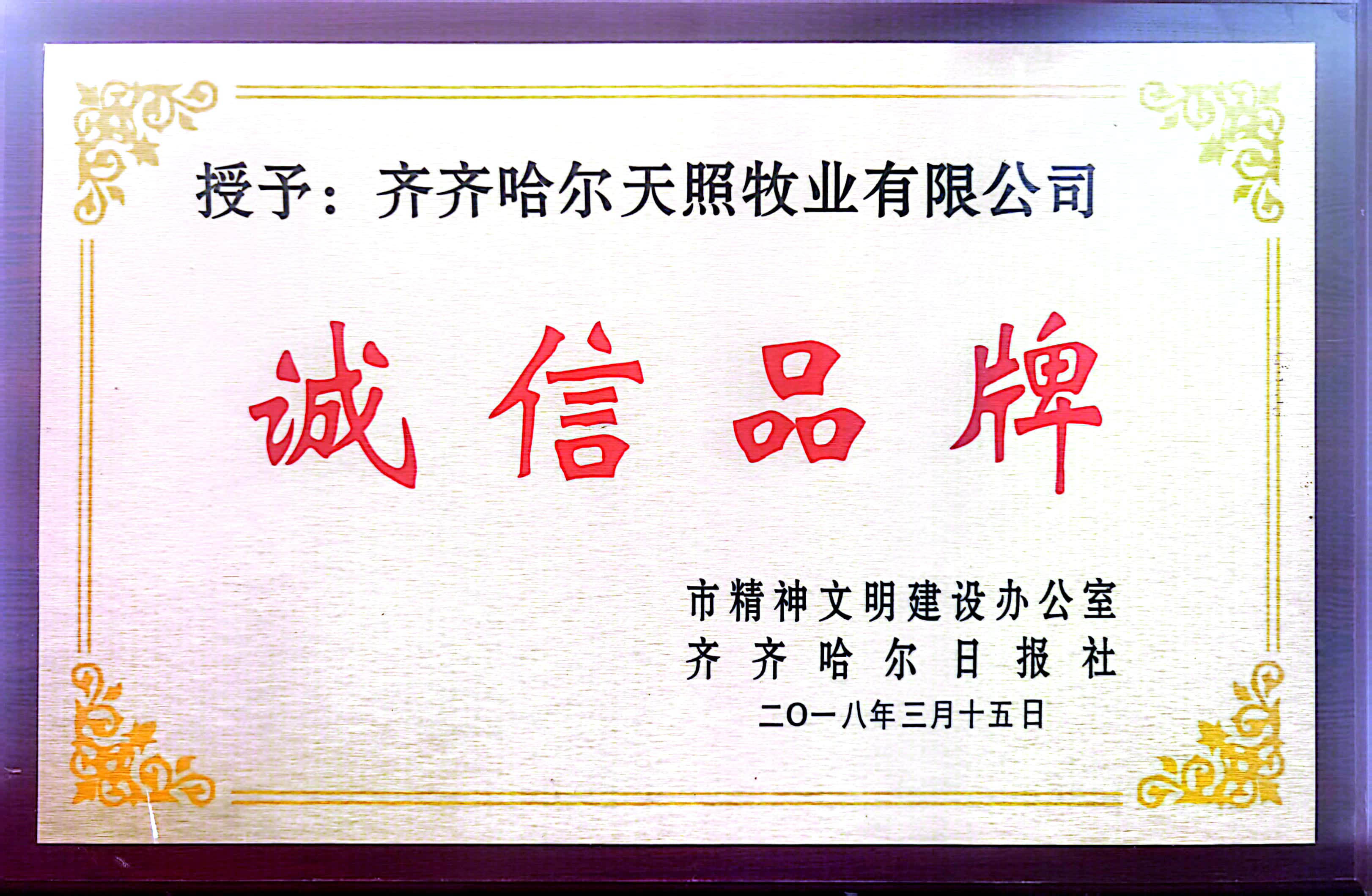 企業(yè)榮譽(yù)